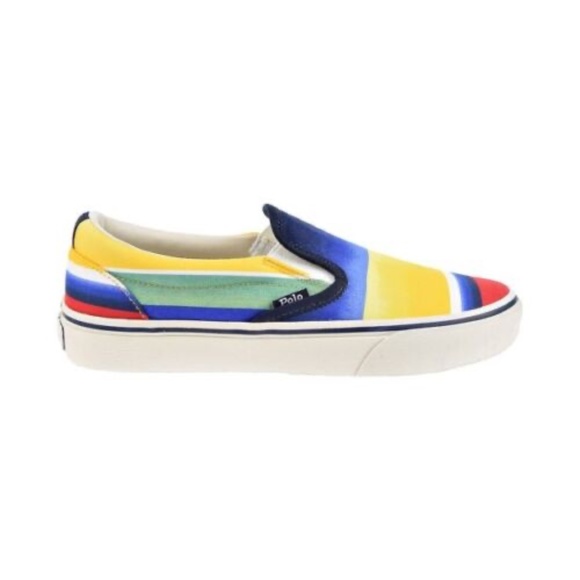 NEW Mens Polo Ralph Lauren Keaton Slip On Sneaker OMBRE Shoes multi colored NIB - Picture 2 of 6